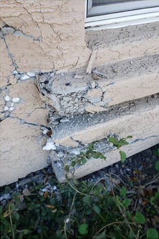 Arizona Home Backyard Cracked Wall Closer