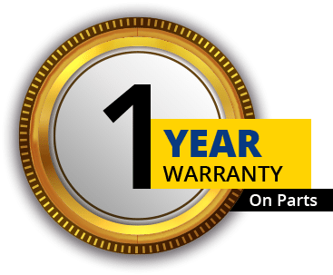 One Year Warranty On Parts Badge